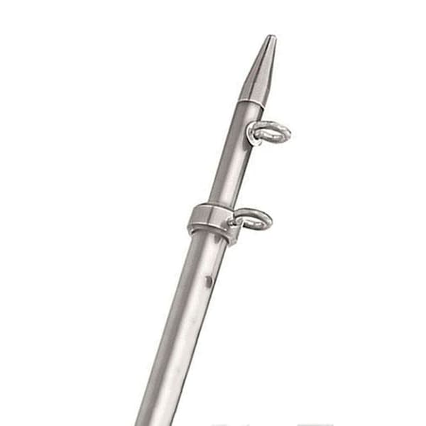 Taco Marine OT-0442VEL15 Aluminum Tele-Outrigger Pole - 1-1/8" x 15', Silver/Silver OT-0442VEL15 - main